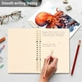 thumbnail image 5 of Octopus Colorful Ring Binder Notebook Journey Note Diary College Ruled Spiral Notebook Study Loose Leaf Paper A5 60 Pages, 5 of 8
