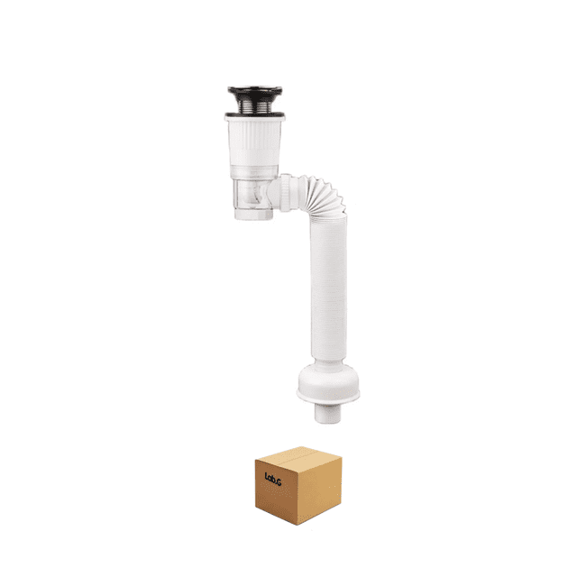 Cespol Con Sistema Anti Olores Y Botón Push Para Lavabo 1 pzs Lab.G Blanco