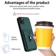 thumbnail image 3 of Allytechgroup iPhone 11 Pro Max Wallet Case for Women Men, Premium PU Leather Shockproof Hand Wrist Slim Fit Back Cover Phone Case for iPhone 11 Pro Max, Green, 3 of 5