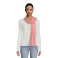 Time and Tru Women's Knit Scarf with Ribbed Trim