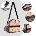 thumbnail image 6 of Insulated Lunch Bag Teen,Pioneer Flower Floral Print Pattern Toddler Lunch Bag Lunch Box,Bento School Lunch Bag with Adjustable Shoulder Strap and Bottle Holder, 6 of 6