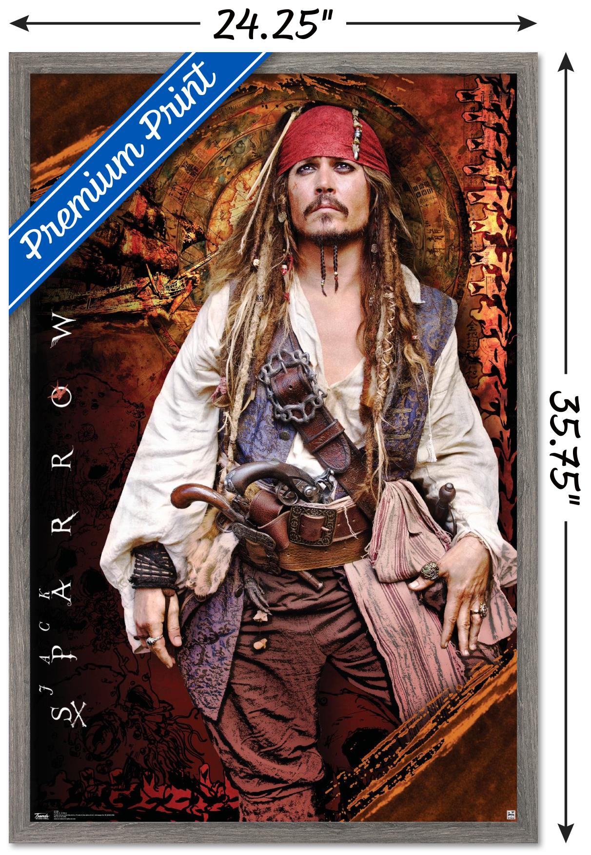 Disney Pirates of the Caribbean: On Stranger Tides - Johnny Depp Wall Poster, 22.375" x 34", Framed - image 3 of 5