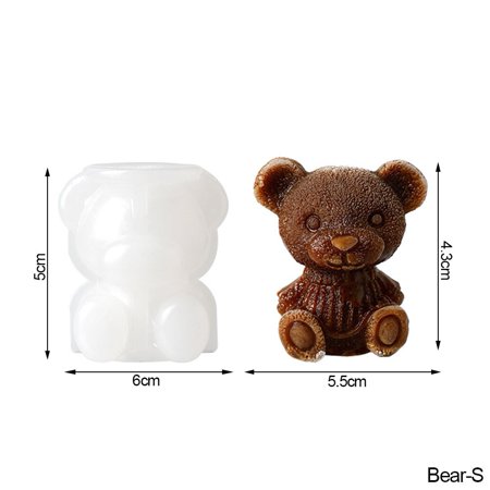 

Silicone Mold Rose Bear Shape Ice Cube Mar Chocolate Ca Mould Candy Dough Mold For Coffee Milk Tea Fondant Whisy Ice Mold
