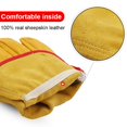 thumbnail image 4 of Guantes de trabajo de cuero para automóvil, guante de jardinería de espinas amarillas con cuero, 4 of 5