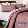 thumbnail image 4 of Bare Home Down Alternative Comforter Set - 3-Pieces - All Seasons - Queen, Heather Rosewood, 4 of 8