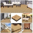 thumbnail image 3 of Alden Design 12" x 12" Interlocking Wood Flooring Tiles for Deck, Pack of 27, Natural Wood, 3 of 7