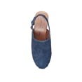 thumbnail image 3 of Jessica Simpson Tiarah Multi Block Heel Ankle Strap Rounded Toe High Heel Clogs (Classic Navy Suede, 5), 3 of 3