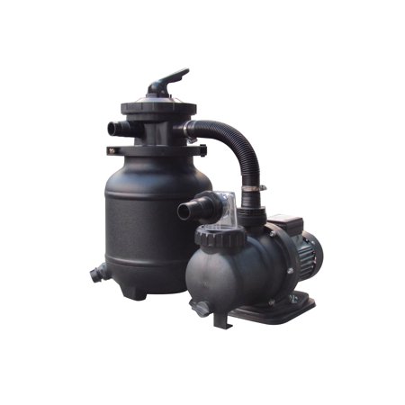 FlowXtreme 10-in, 25lb Sand Filter Pump System for Above Ground Pools with Multiport