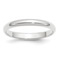 thumbnail image 1 of Bague de Fiançailles Demi-Rond en Platine 3mm Taille 8.5 Dôme Classique, 1 of 10
