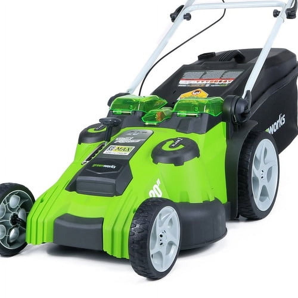 Greenworks Lawn Mower G-Max 20" 4 Amps 40 V Battery All Wheel Drive Walk-Behind Mowers, Brushless Motor