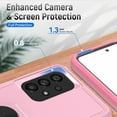 thumbnail image 5 of Xhy Samsung Galaxy A53 5G Case with Privacy Screen Protector Military Grade Shockproof Cover Ring Holder Kickstand Support Magnetic Car Mount Dual Layer Protective Phone Case (Pink), 5 of 9