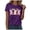 Purple, variant on mgoYE Women T-Shirts Loose Fit Easter Shirts for Women Happy Bunny Eggs Plaid Printed T-Shirt Short Sleeve Graphic Tee Tops(Pink,2XL)