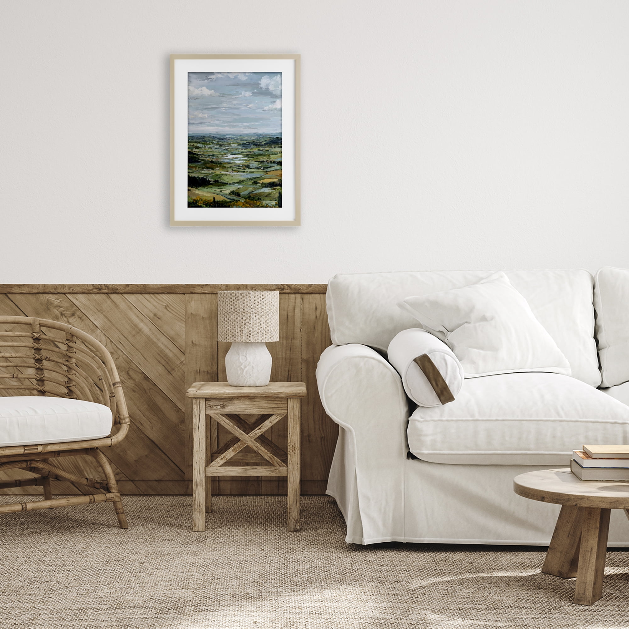 Stupell Industries Valley Living with Verdant Hills Birch Framed Print Under Glass, design by Petal Prints Design