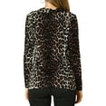 thumbnail image 4 of Allegra K Women's Leopard Print Long Sleeve Open Front Cardigan, 4 of 7