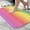 White-209, variant on Ultra Soft Absorbent Bath Mat 20x31.5 Inch Fluid Smoke Aurora Art Style, Neon Rainbow Print