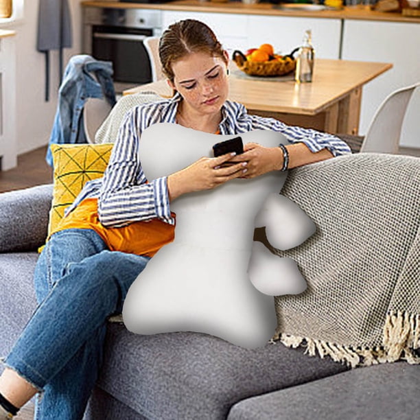 Cojín lumbar tipo almohada para la cintura | Cojín ergonómico y cómodo para sentarse | Almohada de protección para el cuello para silla de escritorio, asiento de coche o para el hogar