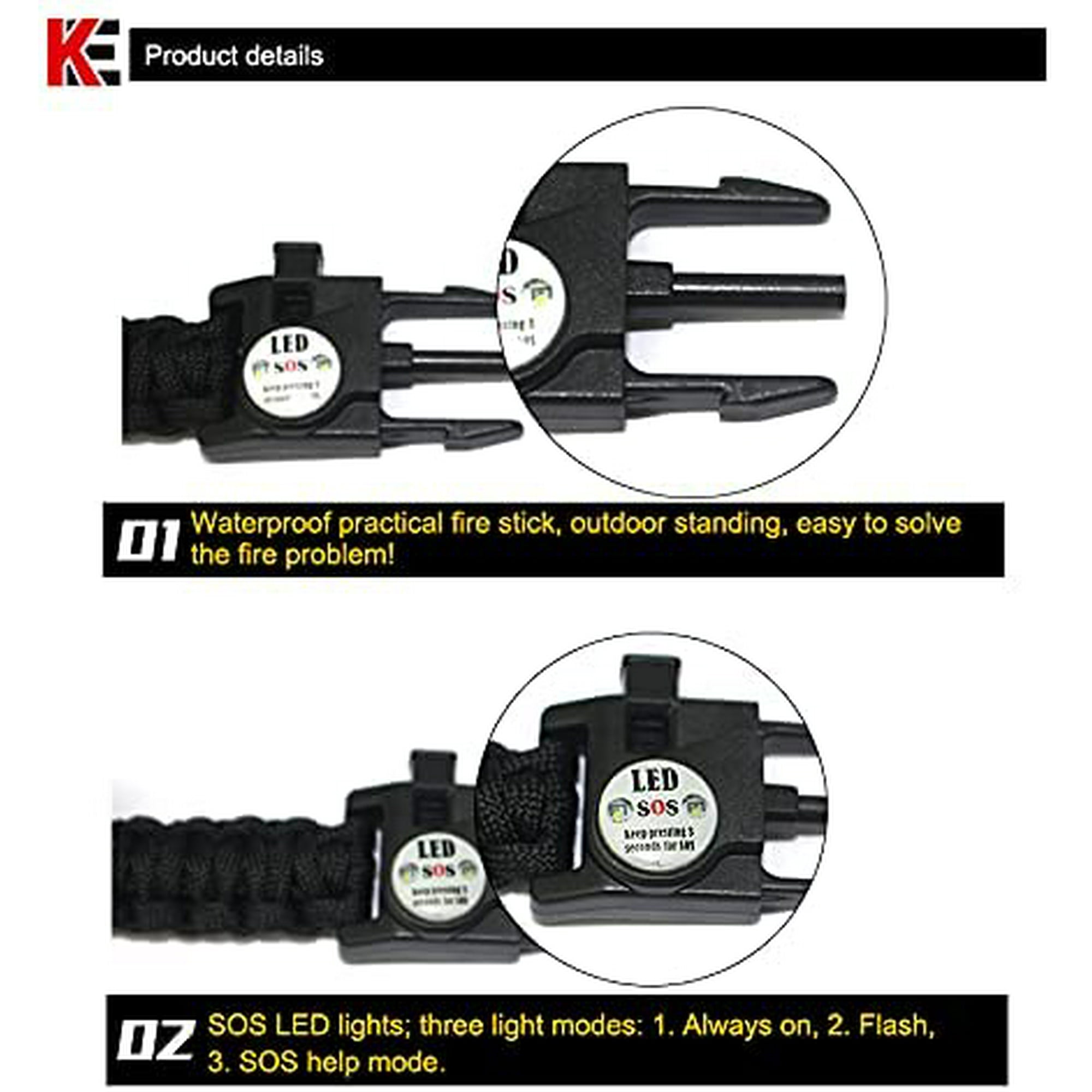 HEG Boucle De Survie Outil De Survie Multifonctionnel En Plein Air