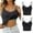 Black, variant on DondPO Womens Tank tops Women's Solid Color with Bra Pads Bra Two Vest Camisole top Camisole for Women Womens tops Green L