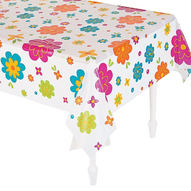 Spring Flower Tablecloth Party Supplies 1 Piece