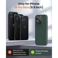 thumbnail image 5 of KOMI Designed for iPhone 16 Pro Max Case,Shockproof Liquid Silicone Protective Phone Case with Soft Anti-Scratch Microfiber Lining Ultra Slim Drop Protection Phone Cover 6.9 inch Military Green, 5 of 5
