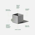 thumbnail image 3 of Veadek Geo Series Cube 5" Planter - Gray, 3 of 8