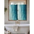 thumbnail image 4 of Blue Teal Ombre Bathroom Window Curtain, Coastal Beach Modern Abstract Art Light Filtering Coffee Kitchen Curtains, Bedroom Living Room Curtains 2 Panel 84"x45", 4 of 6