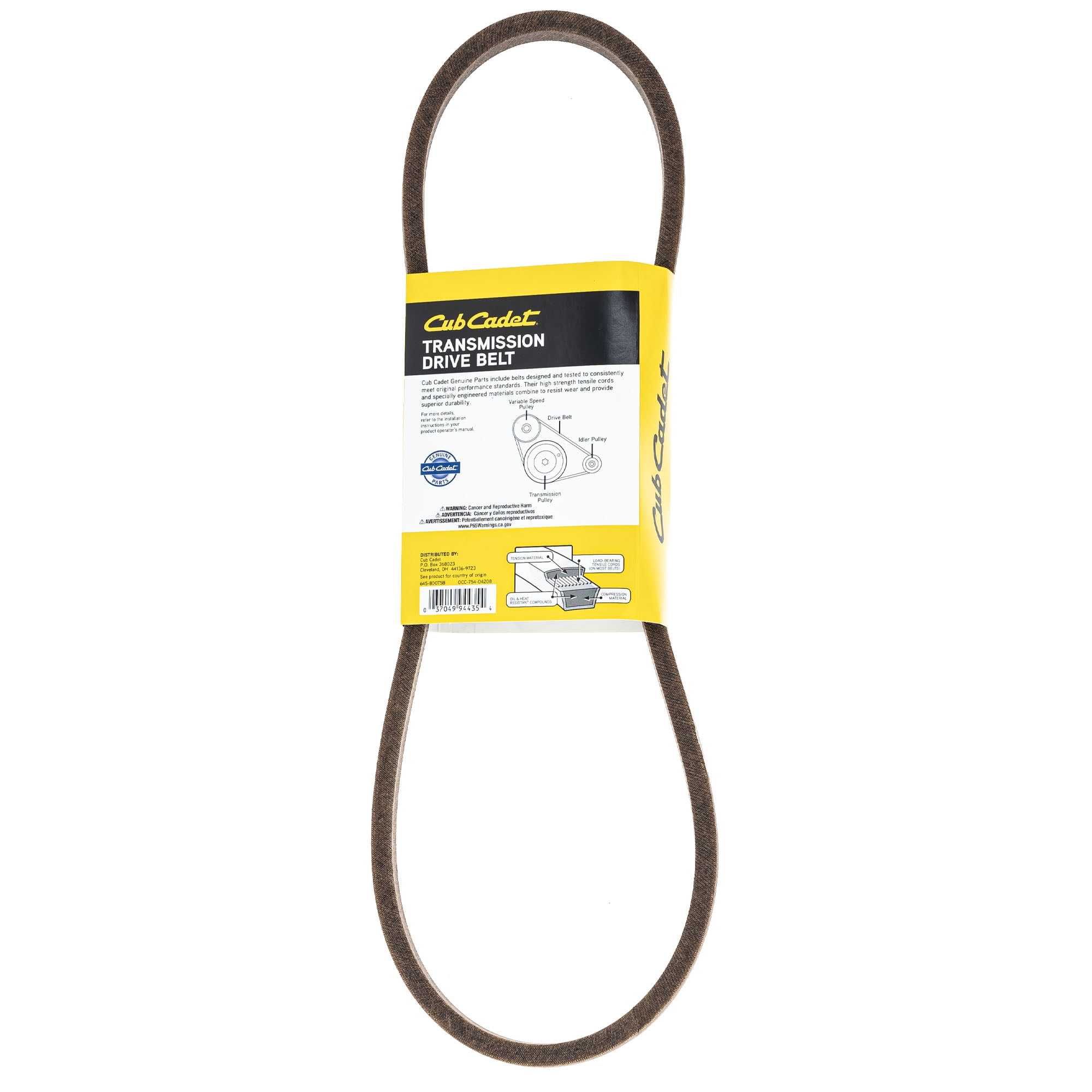 CUB CADET OCC-754-04208 Upper Transmission Drive Belt LTX1040 Tractors 954-04208
