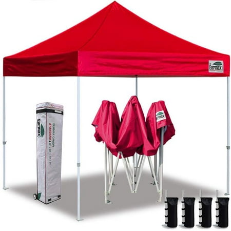 Eurmax Canopy 10' x 10' Red Pop-up and Instant Outdoor Canopy