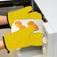 thumbnail image 4 of TZYUDK Yellow 1 Pack Microwave Antis-Scalding Heat-Resistants High-Temperature Non-Slipss Gloves Kitchen Oven Baking Special Kitchen Restaurant Affordable Useful Nylon,Spandex, 4 of 6