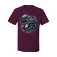 thumbnail image 2 of Wild Bobby, God Is My Judge Smokey Gray Skull Dark Pop Culture Men's Graphic T-Shirt, Maroon, X-Large, 2 of 3