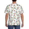thumbnail image 2 of Naloa Pretty Floral With Leaves Men's T-Shirt Sport T-shirt Men's Basic Tee Casual Men's Shirt, Round Neck, Short Sleeves -, 2 of 5