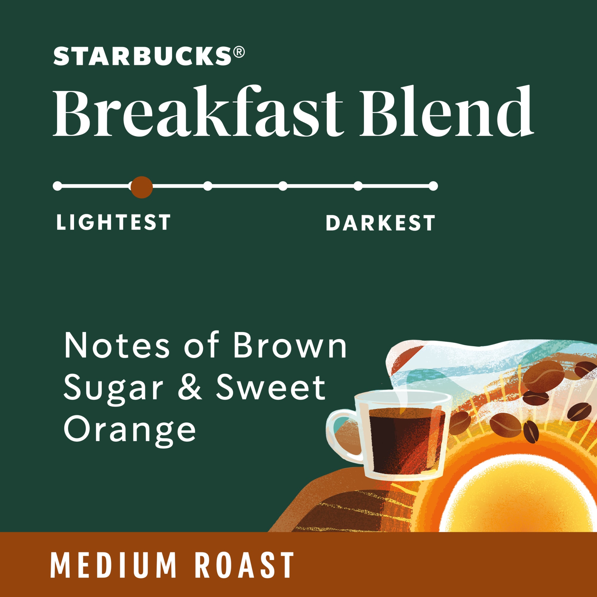 Starbucks Arabica Beans Breakfast Blend, Medium Roast Ground Coffee, 12 oz - image 4 of 7