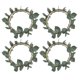 thumbnail image 2 of Servilleteros Con Decoración De Hojas, Material Metálico, 4 Piezas, Juego De Servilleteros Para Decoración De Mesa, Para Bodas, Fiestas Navideñas, 2 of 7