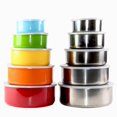 thumbnail image 2 of Contenants de Rangement Ronds en Acier Inoxydable 5 Pcs avec Couvercles Magnétiques Hermétiques – Économiseurs de Fraîcheur des Aliments Colorés et Compacts pour Garde-Manger de Cuisine, Usage Polyvalent, Ensemble-Cadeau Idéal dans une Boîte-Cadeau (Naturel, 2 of 6