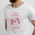 thumbnail image 2 of Greenyef Graphics I Paused My Game to Be Here Gamer Gift Funny Tee Men's T-Shirt Style-43 (White & Pink, Medium), 2 of 6
