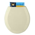 thumbnail image 4 of Standard Wood Soft Adjustable Hinges Toilet Seat with Close Lid, Bone, 4 of 5