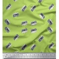 thumbnail image 1 of Soimoi Green Cotton Poplin Fabric Handy Camera Travel Printed Fabric 1 Yard 42 Inch Wide, 1 of 3