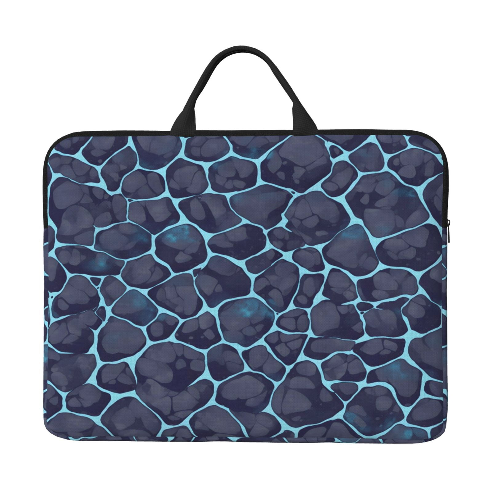 Laptop Sleeve Bag For Women Men 14inch Waterproof Durable Protective Computer Carrying Cover Handle Laptop Case Bag Animal Skin Print Style Darkturquoise_3