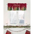 thumbnail image 3 of Christmas Tree Valance for Windows Pine Tree Curtains Valances Golden Snowflake Valance Window Treatments Red Short Curtains for Kitchen Living Room Bedroom Bathroom Xmas Holiday Decor 54x18 Inch, 3 of 8