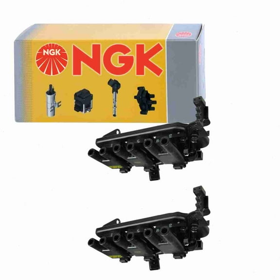 2 pc NGK 48970 Ignition Coils for 14153407 178-8352 27301-37150 2IGC0052 84153407 920-1090 E998 GN10462 IC578 UF-498 UF498 Spark Plug Wire Boot Fits select: 2005-2009 HYUNDAI TUCSON