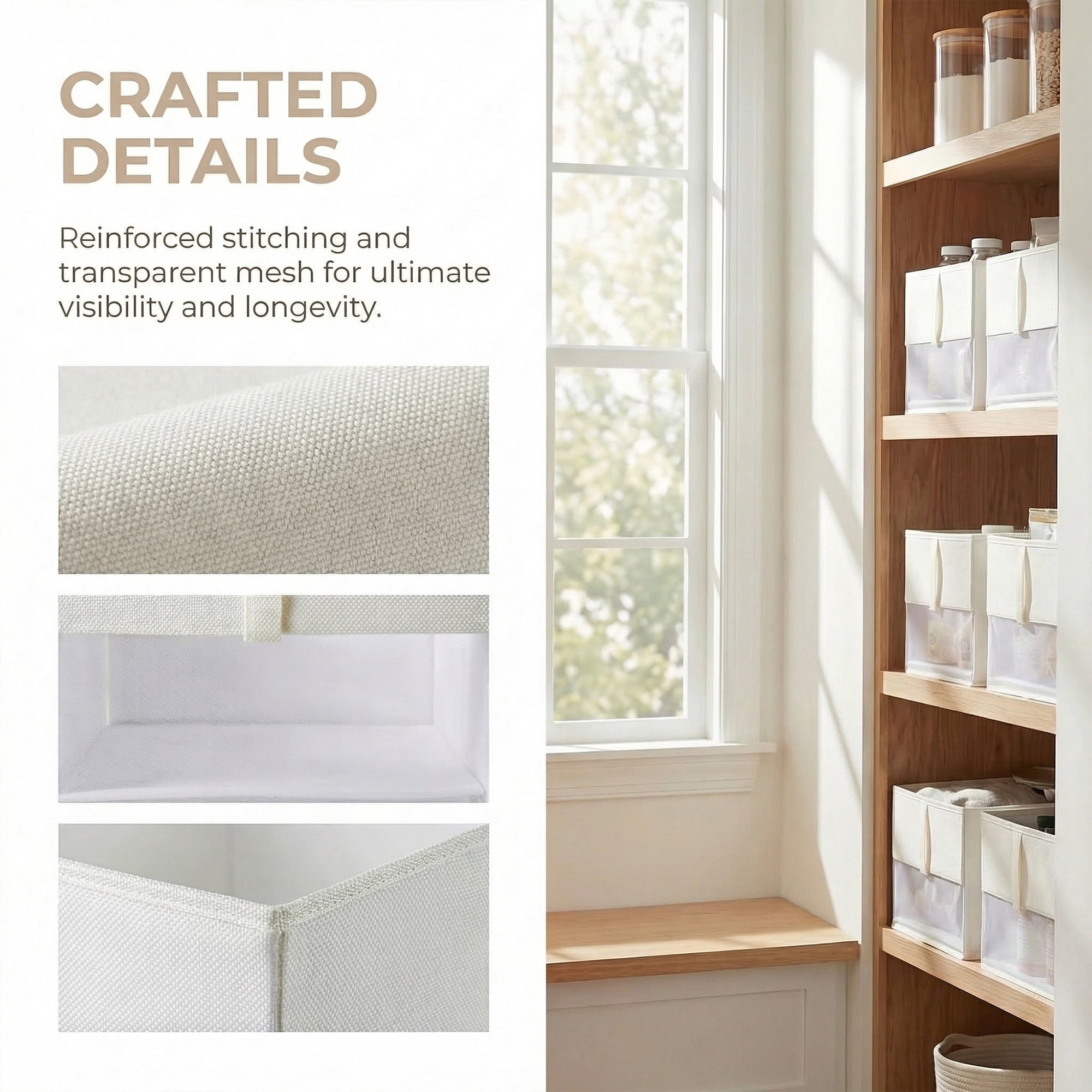 Unique Bargains 1pc Collapsible Fabric Storage Bins White 17.7*11.8*9.1in