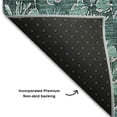 thumbnail image 3 of Addison Rugs Mayfield Washable Transitional Floral Teal Rectangle Rug, 8' x 10', 3 of 6