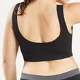 thumbnail image 4 of Wireless Bras New Women Solid Color Yoga Bras Plus Size Large Bra Sports Bra Full Bra Cup Tops Exercise Athletic Underwear Seamless Sport Bra Black, 4 of 9