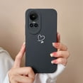 thumbnail image 4 of Cases For Oppo Reno 10 Pro 5G Heart Butterfly Full Protection Soft Liquid Silicone Black Phone Cover For Oppo Reno10Pro Funda TYW261 OPPO Reno 10 Pro, 4 of 6