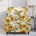 thumbnail image 2 of Yuyamidu Hummingbird Recliner Chair Covers Sunflower Stretch Reclining Chair Covers 4 Pieces Comfortable Recliner Protector for Living Room Bedroom, Home Decor, 2 of 8