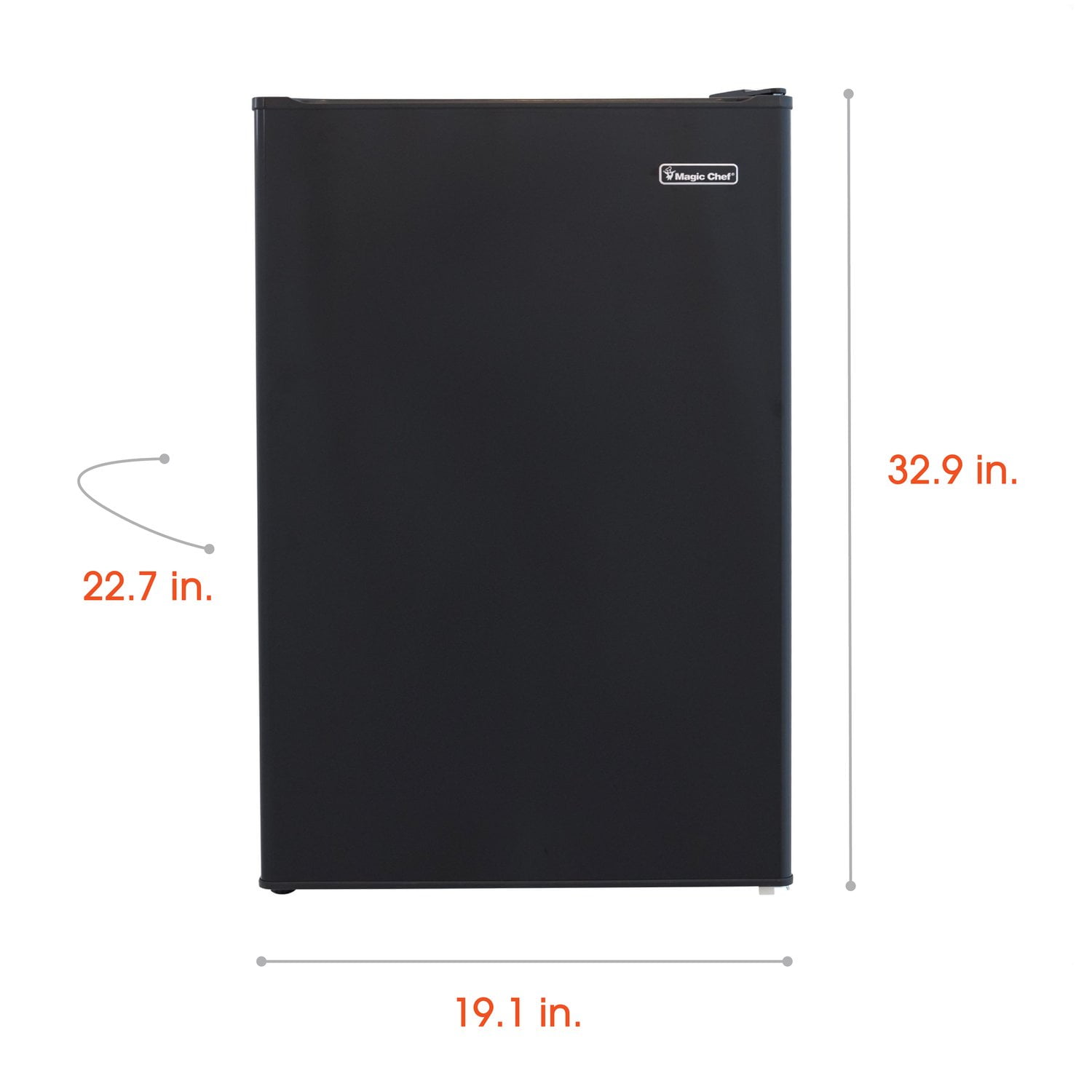 MAGIC CHEF 4.4 Cu Ft Refrigerator Manual Defrost, E-Star, HMR440BE