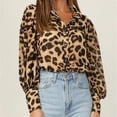 thumbnail image 2 of Blusa informal de manga larga con estampado de leopardo y cuello en V profesional ajustada a la moda de verano para mujer Fridja  fhghd2348, 2 of 5