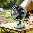 thumbnail image 4 of Leeye Retro USB Desk Fan, Vintage Style Portable Fan with Adjustable Wind Speed, Quiet Personal Fan for Home Office Desktop, Compact Lightweight Design, C, One Size,, 4 of 5