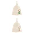 thumbnail image 1 of 2x Hat Hats Wool Felt Men Protection Sauna Hat with Embroidery Russian kusrkot Gorro Sauna de fieltro de lana, 1 of 8