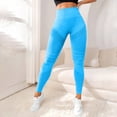 thumbnail image 7 of KDDYLITQ 3D Cellulite-Reducing Leggings Women 3D Compression Stretchy Yoga Pants High Elastic Waisted Tights Workout Gym Tummy Control Leggings Blue L, 7 of 7